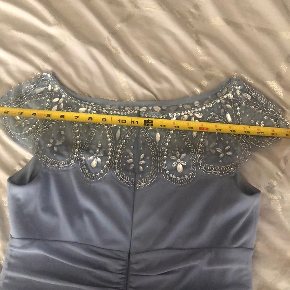 Stunning light blue sequins dress - Picture 7 of 8